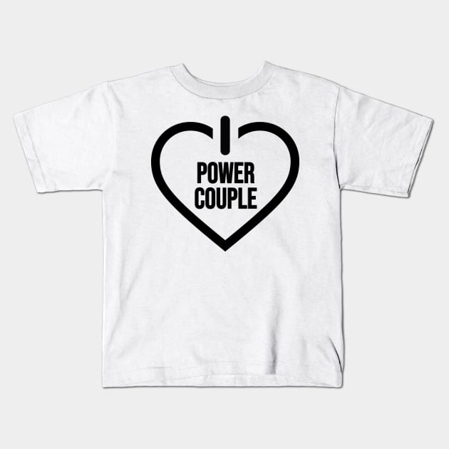 Love quote hearth Power couple Kids T-Shirt by carolphoto